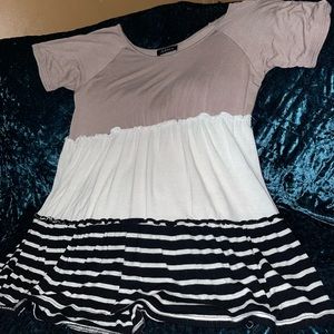 Adara brown, black and striped blouse shirt✨